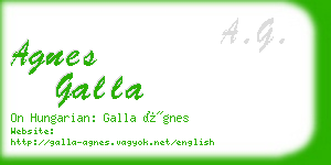 agnes galla business card